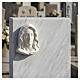 Beige Porcelain Virgin Face Wall Plaque for Outdoor Use s2