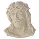 Plaque Christ couronne d'épines en porcelaine beige pour l'extérieur s1