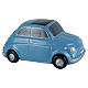 Urna cineraria auto in ceramica decorata a freddo azzurra s1