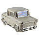 Beige glazed ceramic cinerary urn vintage car with platinum lustre s1