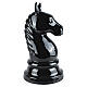 Black enamelled ceramic horse cinerary urn s1