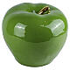 Green Apple Ceramic Cremation Urn with Gold Luster s1