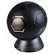 Urne funéraire en forme de ballon or et noir avec base d'appui s1