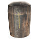 Urna legno di faggio scuro decorazione croce color oro s1