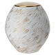 Porcelain urn in white and gold, handcrafted s1