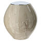 Round porcelain urn with a marble effect s1