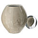 Round porcelain urn with a marble effect s2