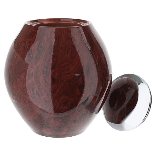 Urne ronde en porcelaine effet bois 2