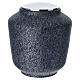 Classic porcelain urn with blue textured finish s1