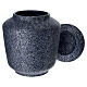Classic porcelain urn with blue textured finish s4