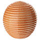 Round ribbed orange funeral urn with crystal effect s1