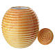 Round urn with yellow crystal-effect s2