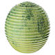 Ribbed porcelain funeral urn in acid green s1