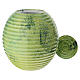 Ribbed porcelain funeral urn in acid green s2