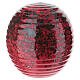 Ribbed red and blue porcelain funeral urn s1