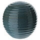 Cremation urn ribbed turquoise porcelain s1