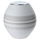 White maiolica funeral urn with grey shading s1