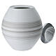 White maiolica funeral urn with grey shading s2