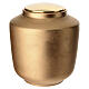 Porcelain funerary urn with satin gold finish s1