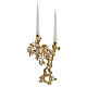 Two-Light Candelabrum, 18kt Gold-Plated with Grape and Leaf Decoration, Pical Arte Creazioni s1