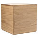 "Hope" oak cremation urn with 24kt gold-plated brass floral applique, Dona line, 21x21x21 cm s4