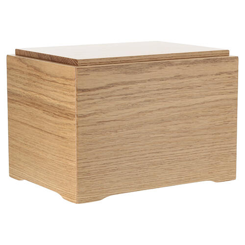 Ascheurne aus Eichen-Massivholz der Produktlinie Dona, Modell Bonsai, aus 24 Karat vergoldetem Messing 20x25x20 cm 4