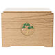 "Bonsai" oak cremation urn with 24kt gold-plated brass applique, Dona collection, 20x25x20 cm s1