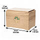 "Bonsai" oak cremation urn with 24kt gold-plated brass applique, Dona collection, 20x25x20 cm s3