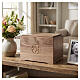 Dona range "Liberty" cremation urn in walnut with 24-carat gold-plated brass floral appliqué, 8x10x8 in s2