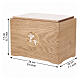 Urna cineraria Canto eterno applicazione ottone placcato oro 24k 20x25x20 cm linea Dona s3