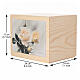 Ascheurne aus Eschenholz der Produktlinie Dona mit Lederapplikation und Rosenmotiv 20x25x20 cm s3