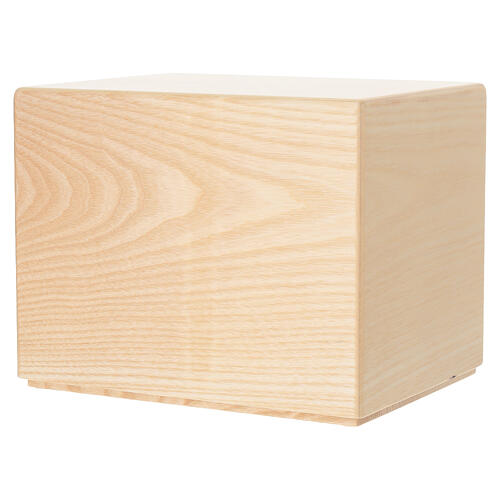 Urna cineraria frassino linea Dona applicazione rose in pelle 20x25x20 cm 4
