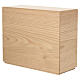 Urna cineraria linea Dona castagno mod Sussurro decoro in pelle 25x30x15 cm s4