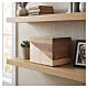 Iuncti maple cremation urn with walnut inlay, Dona collection, 20x25x20 cm s2