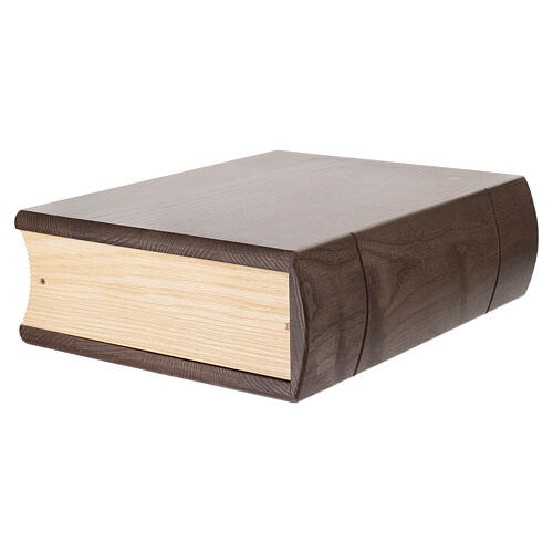 Urne cinéraire livre frêne plaqué argent 999 Sainte Famille 35x30x15 cm Gamme Unica 5