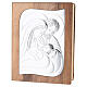 Urna na prochy w kształcie książki z jesionu 35x30x15 cm, Święta Rodzina, srebro 999, Linia Unica s1