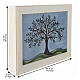 Urna cinerária formato quadro freixo Árvore da Vida em couro 45x5x35 cm linha Unica s3