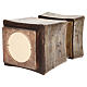Wooden cross cremation urn with 24‑carat gold and silver finish, Val Gardena s6