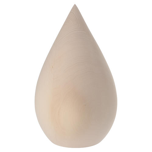 Lacrima Cremation Urn in linden wood with gold heart, Val Gardena 5