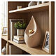 Lacrima Cremation Urn in linden wood with gold heart, Val Gardena s2