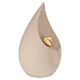 Lacrima Cremation Urn in linden wood with gold heart, Val Gardena s4