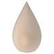 Lacrima Cremation Urn in linden wood with gold heart, Val Gardena s5