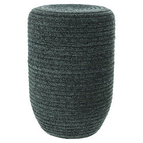 Urne cinéraire InCorda, gamme Velvet couleur vert, avec revêtement en velours