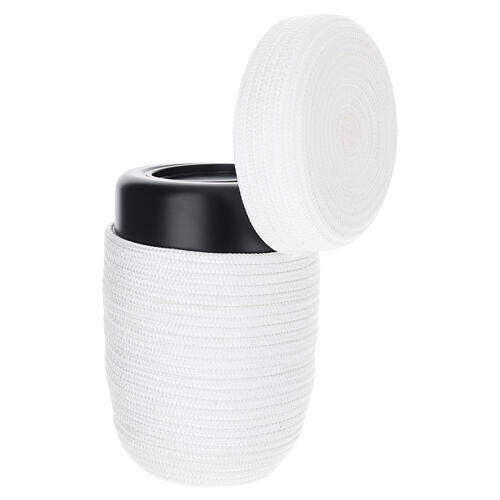 InCorda Shellon white cremation urn with technical rope covering 5