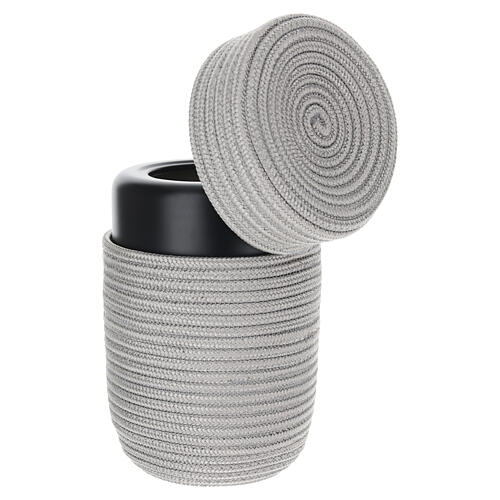 Urna per ceneri InCorda linea Shellon grigio con lavorazione intrecciata 5