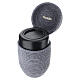 Urne cinéraire InCorda, gamme Velvet grise, finition couture sur mesure s4