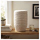 InCorda Velvet white cremation urn with tailored velvet covering s2