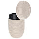 Urna per ceneri InCorda linea Velvet bianco con rivestimento sartoriale s5
