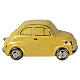 Ascheurne in Form eines gelben Oldtimers aus handgefertigter Keramik s3