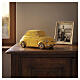 Yellow vintage car-shaped artistic ceramic urn s2